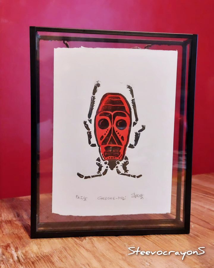 Linogravure -cherche midi- - Gravures